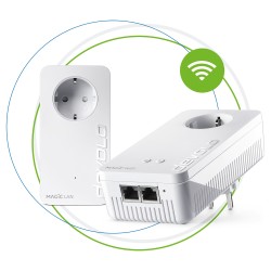devolo Magic 2 WiFi next Powerline Starter Kit 1x devolo Magic 2 WiFi next Adapter. 1x devolo Magic 2 LAN Adapter