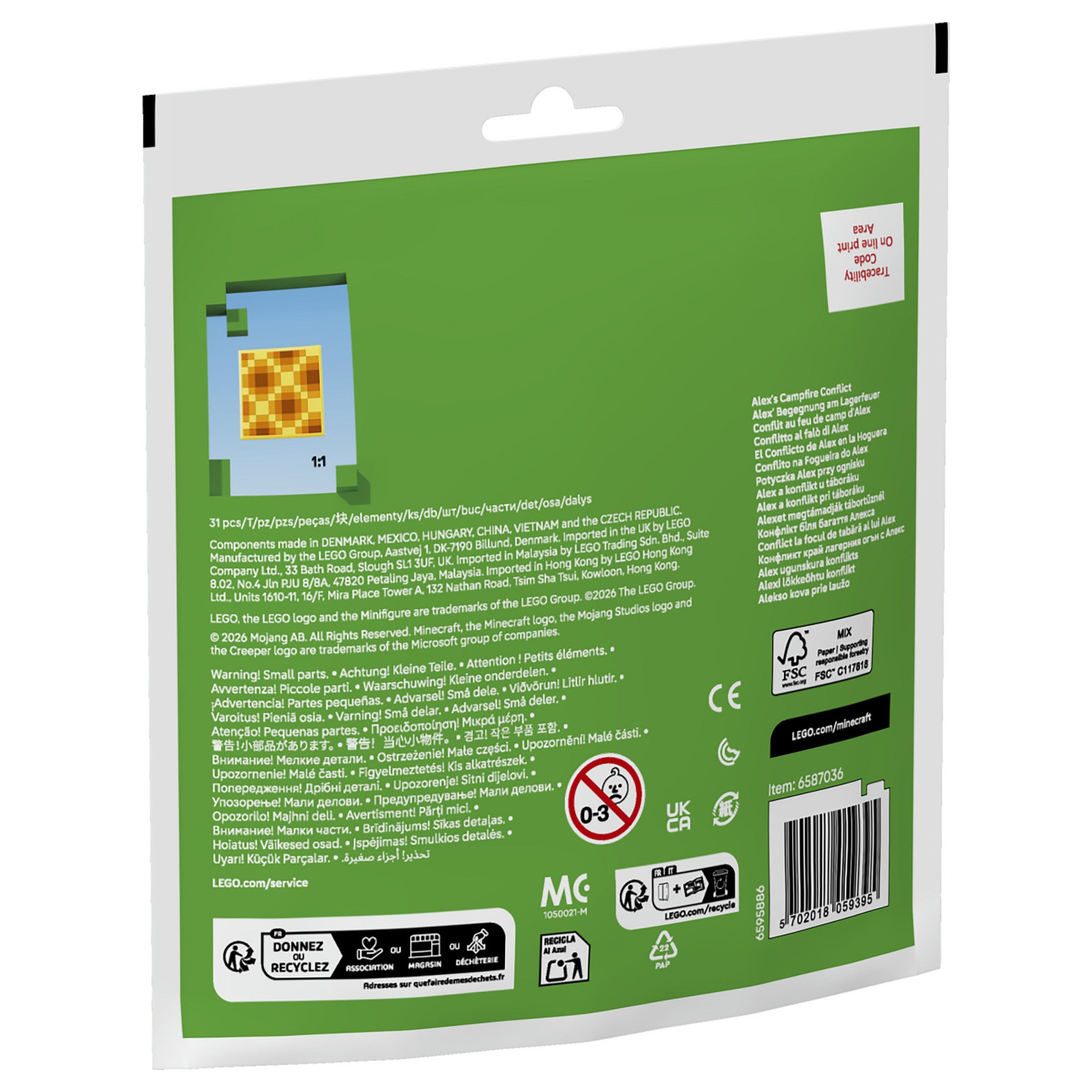 LEGO 30732 Minecraft Alex? Begegnung am Lagerfeuer (Polybag) — Buy in Cyprus with Fast Delivery