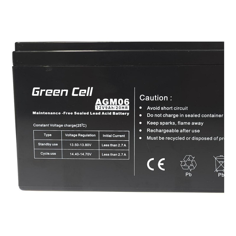 Green Cell Ersatzbatterie AGM06 12V 9Ah — Buy in Cyprus with Fast Delivery
