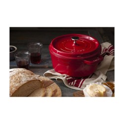 Staub La Cocotte 24cm rund. Kirsch-rot. Gusseisen — Buy in Cyprus with Fast Delivery