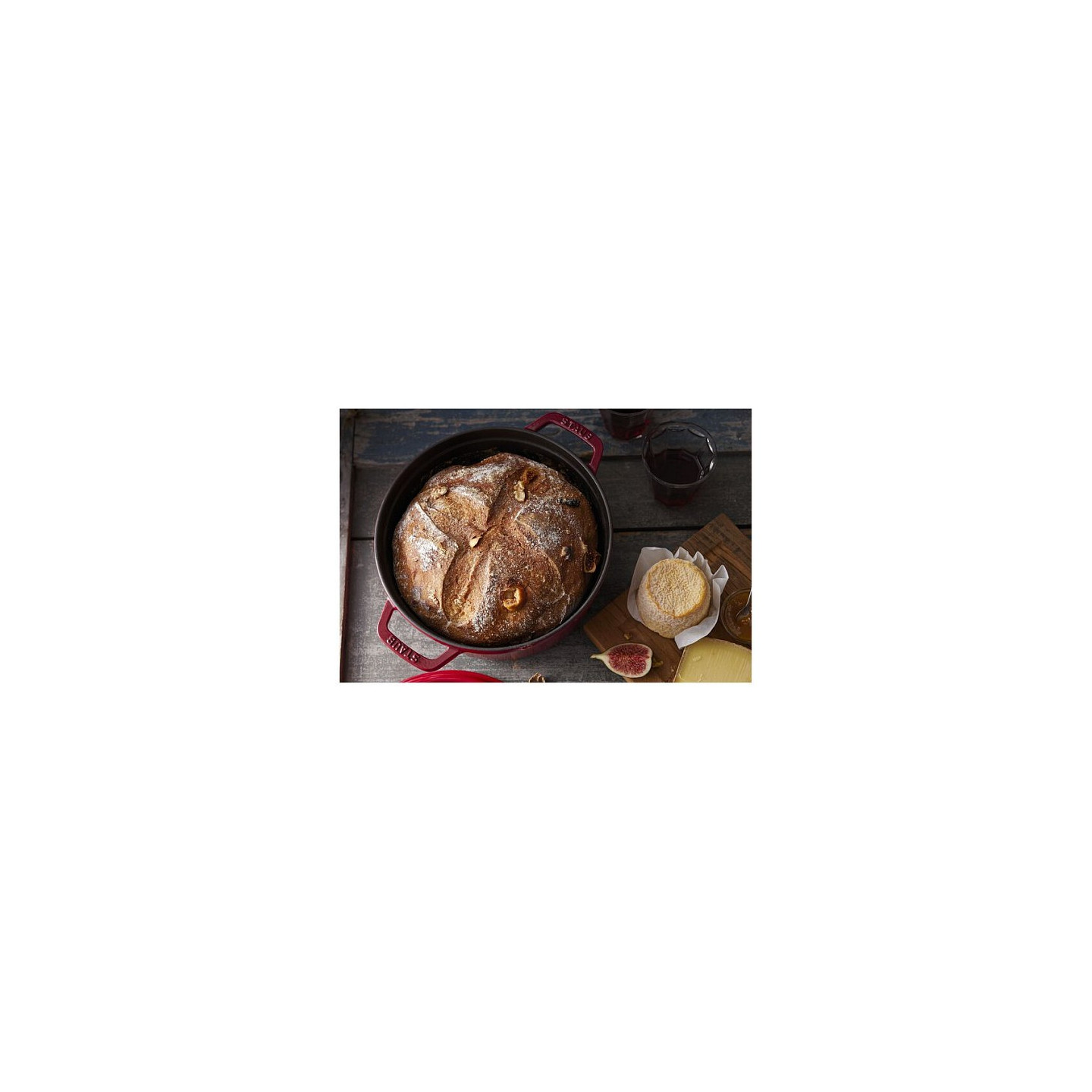 Staub La Cocotte 24cm rund. Kirsch-rot. Gusseisen — Buy in Cyprus with Fast Delivery