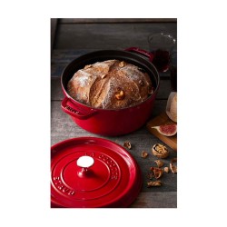 Staub La Cocotte 24cm rund. Kirsch-rot. Gusseisen — Buy in Cyprus with Fast Delivery