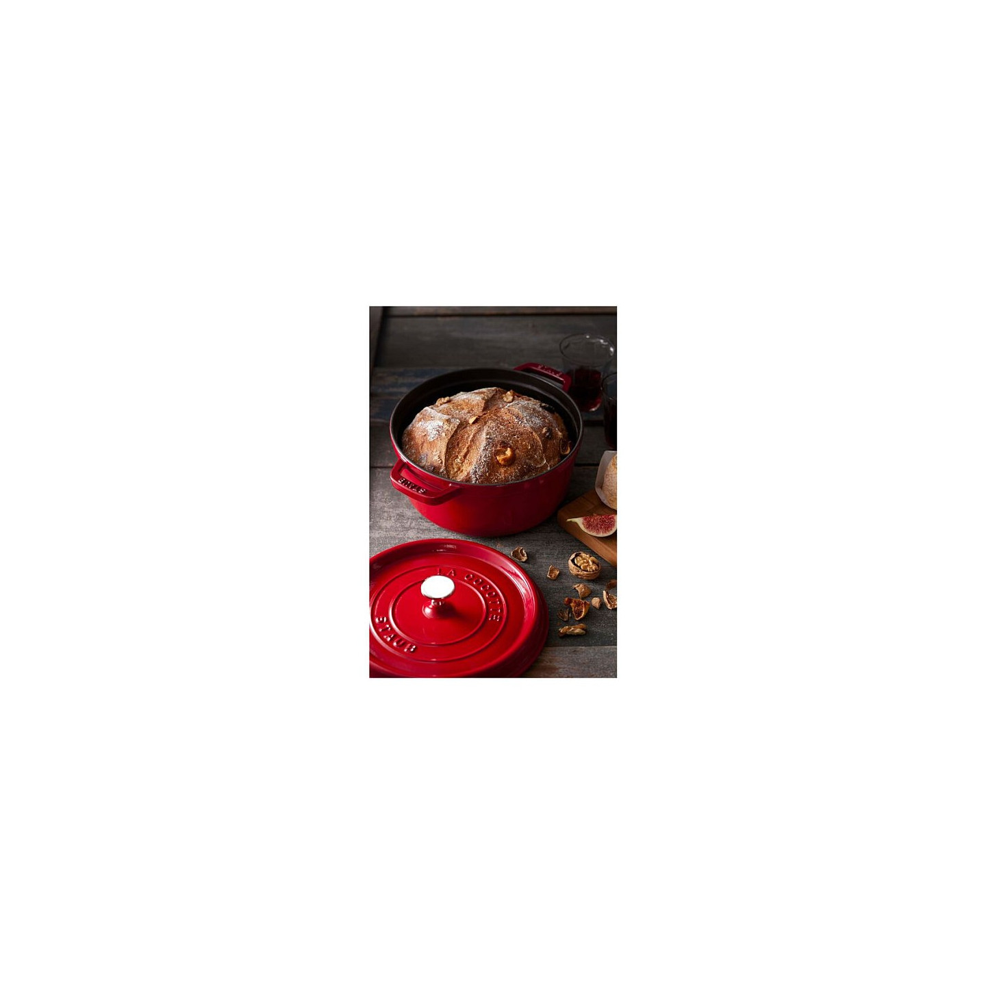 Staub La Cocotte 24cm rund. Kirsch-rot. Gusseisen — Buy in Cyprus with Fast Delivery