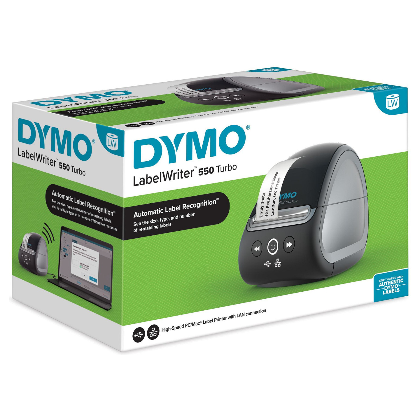 Dymo Etikettendrucker Labelwriter 550 Turbo 300dpi USB LAN — Buy in Cyprus with Fast Delivery
