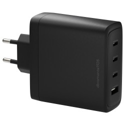 dbramante1928 re-charge - Netzteil - 140 Watt - 4 Ausgabeanschlussstellen (3 x USB-C. USB) - Schwarz
