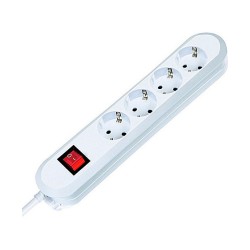 BACHMANN SMART Steckdosenleiste 4x Schutzkontakt Schalter weiss 1.5m — Buy in Cyprus with Fast Delivery