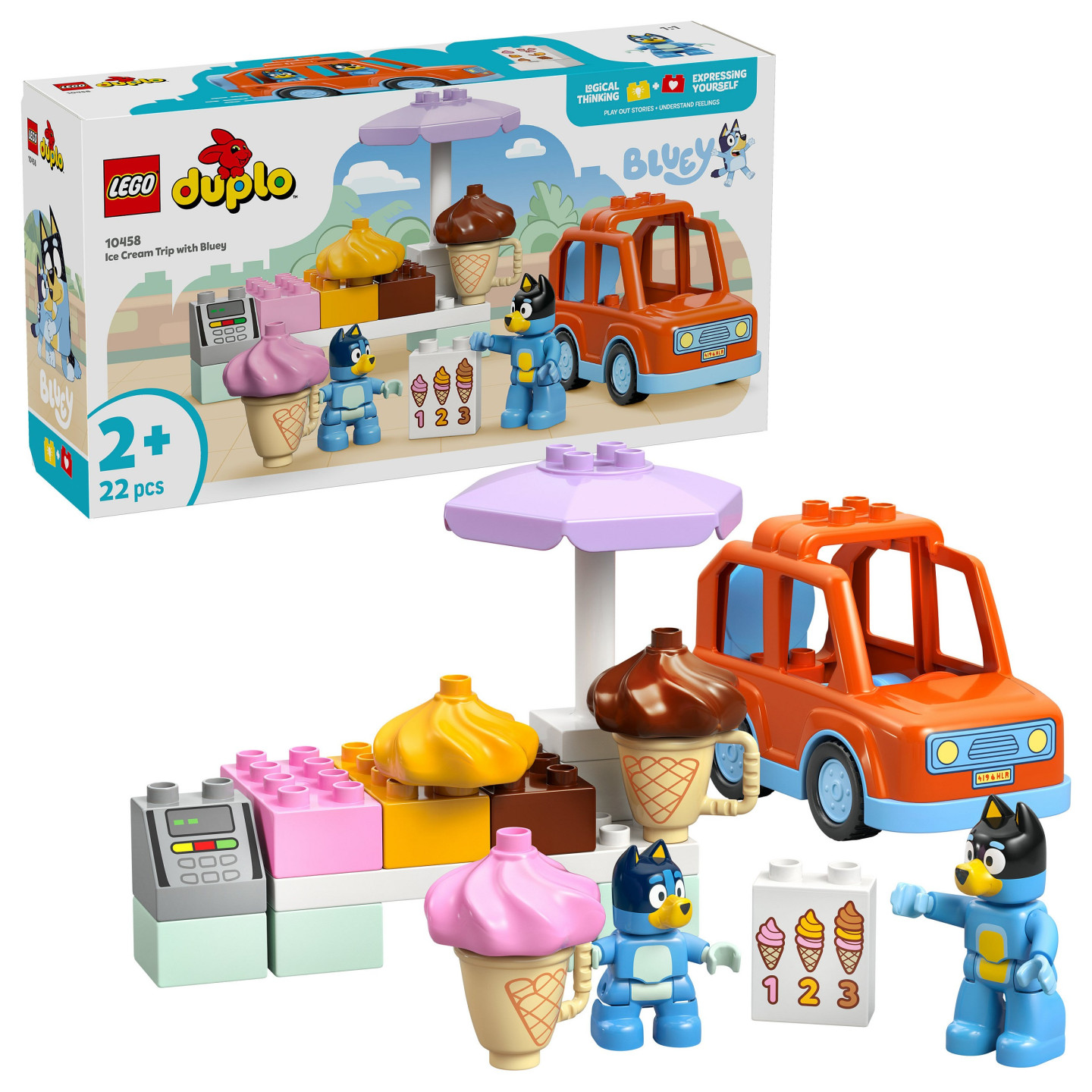 LEGO 10458 DUPLO Bluey Ausflug zur Eisdiele mit Bluey — Buy in Cyprus with Fast Delivery