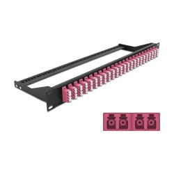 Delock 19? LWL Patchpanel 24 Port LC Quad violett — Buy in Cyprus with Fast Delivery