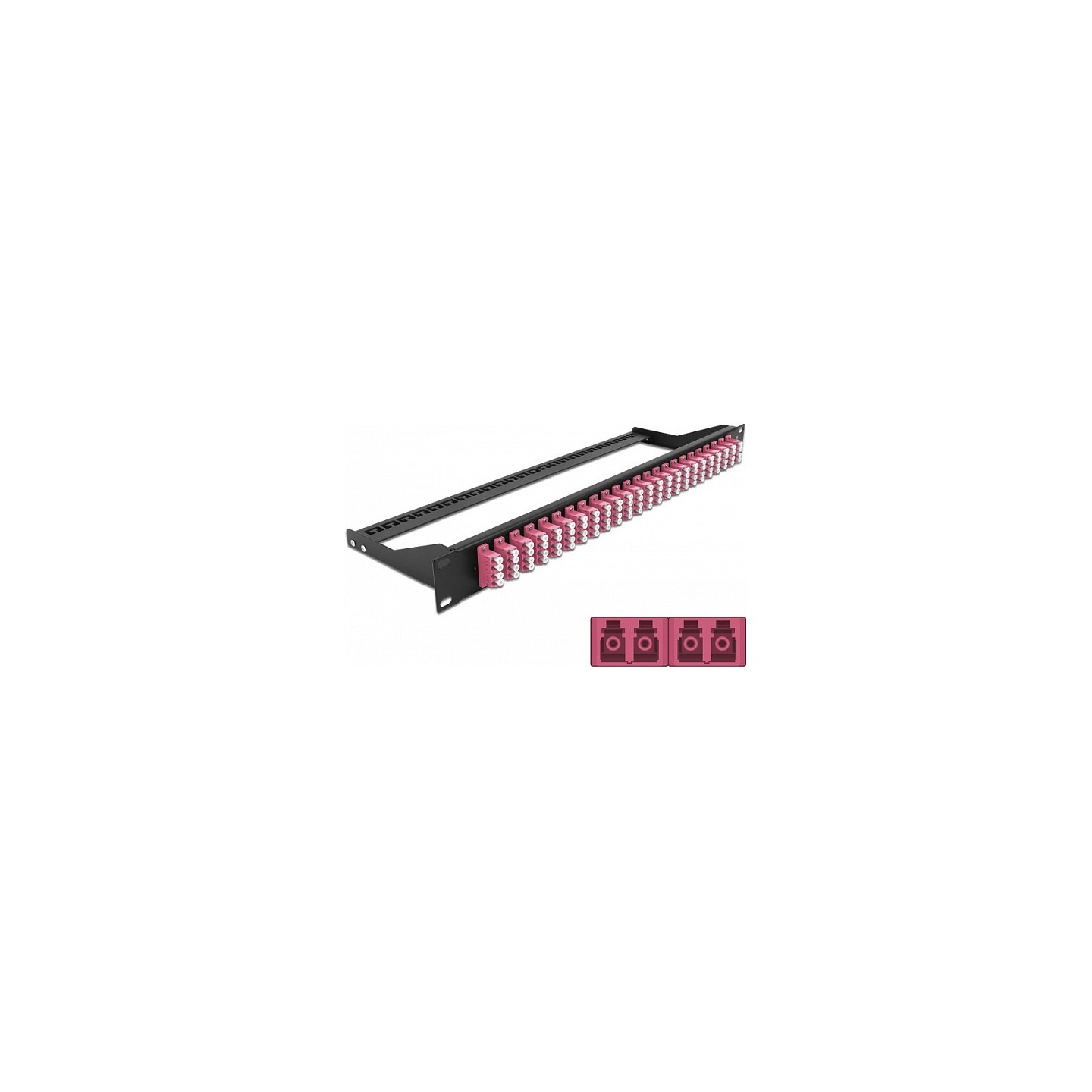 Delock 19? LWL Patchpanel 24 Port LC Quad violett — Buy in Cyprus with Fast Delivery