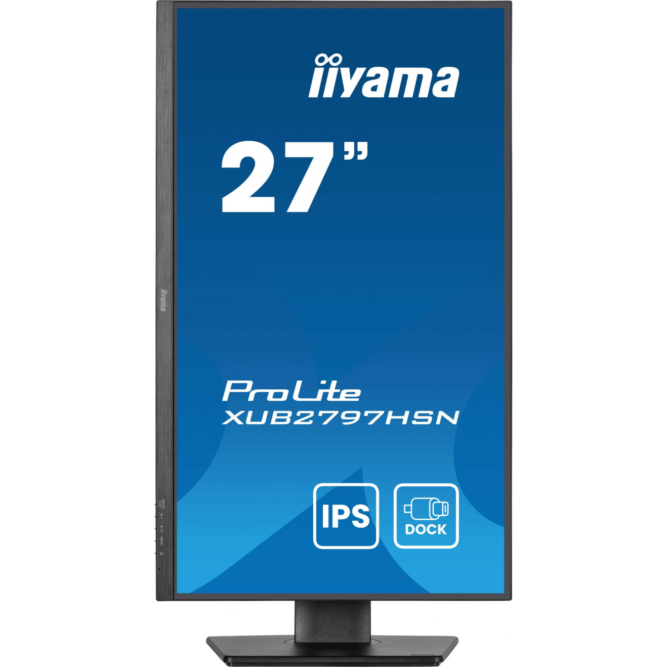 iiyama ProLite XUB2797HSN-B2 - 27in (68.6cm) FHD IPS 100Hz 1ms USB-C Dock, DP & HDMI, Built-in Speakers, Pivot/Height - Black