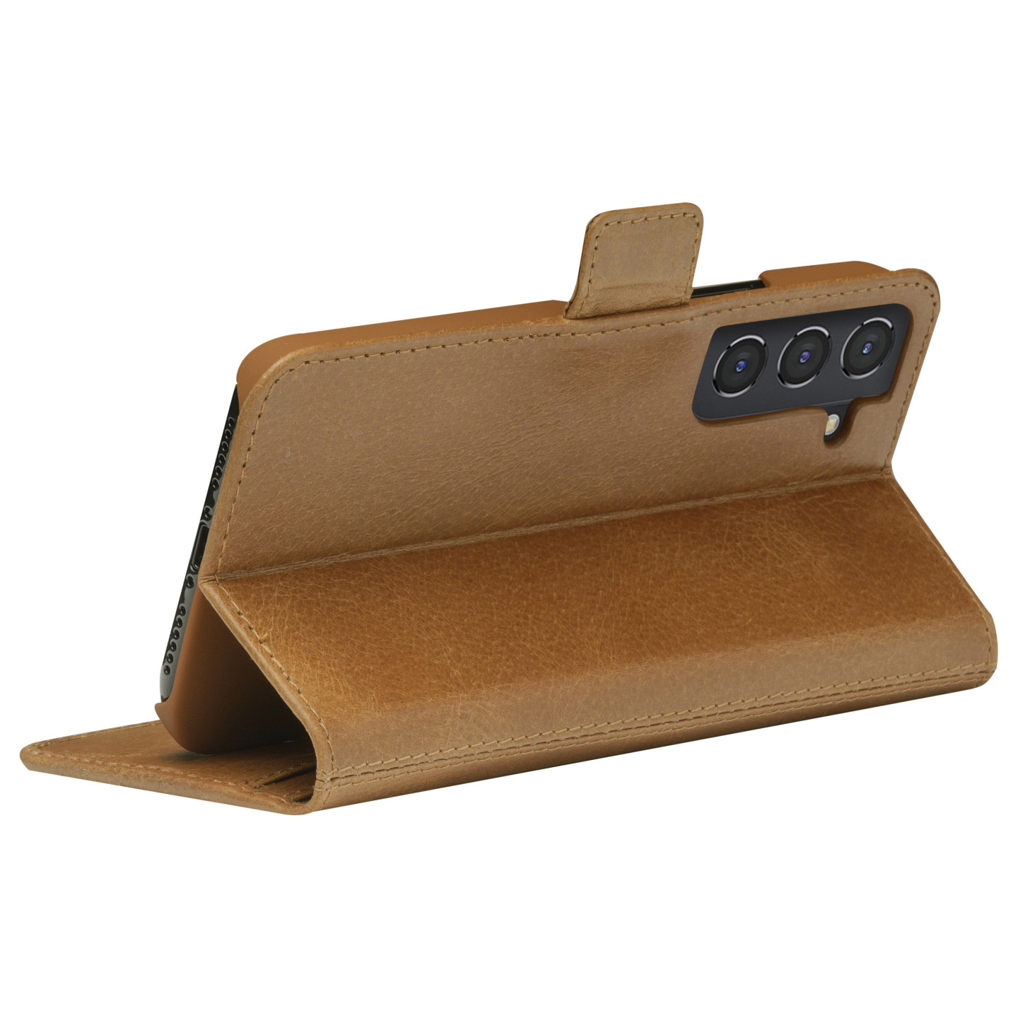 dbramante1928 Copenhagen Slim - Flip-Hlle fr Mobiltelefon - genarbtes Leder - Hellbraun - fr Samsung Galaxy S22