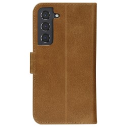 dbramante1928 Copenhagen Slim - Flip-Hlle fr Mobiltelefon - genarbtes Leder - Hellbraun - fr Samsung Galaxy S22