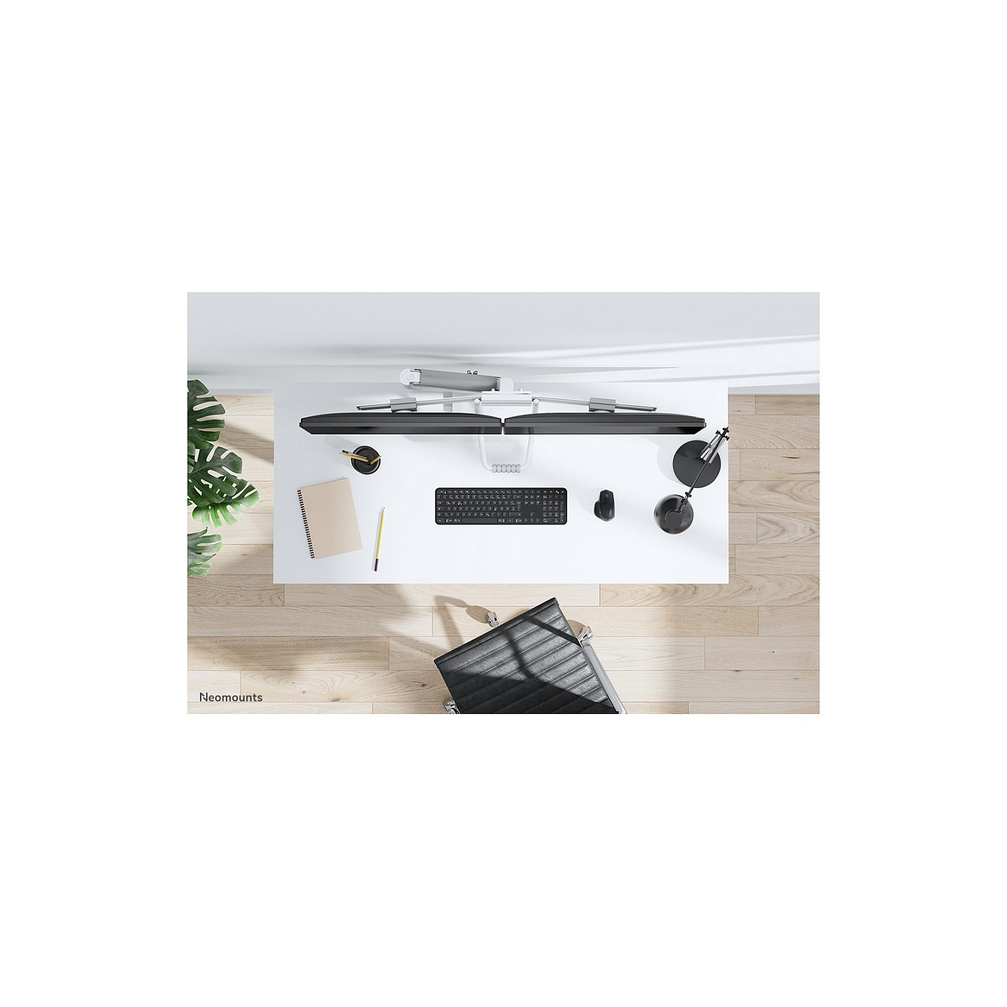 Neomounts Full Motion Tischhalterung für zwei Flachbildschirme 17-32'' 7KG 2x 8KG White — Buy in Cyprus with Fast Delivery