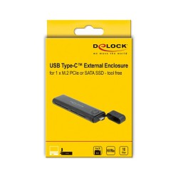 Externes USB Type-CTM Combo Gehäuse für M.2 NVMe PCIe oder SATA SSD - werkzeugfrei — Buy in Cyprus with Fast Delivery