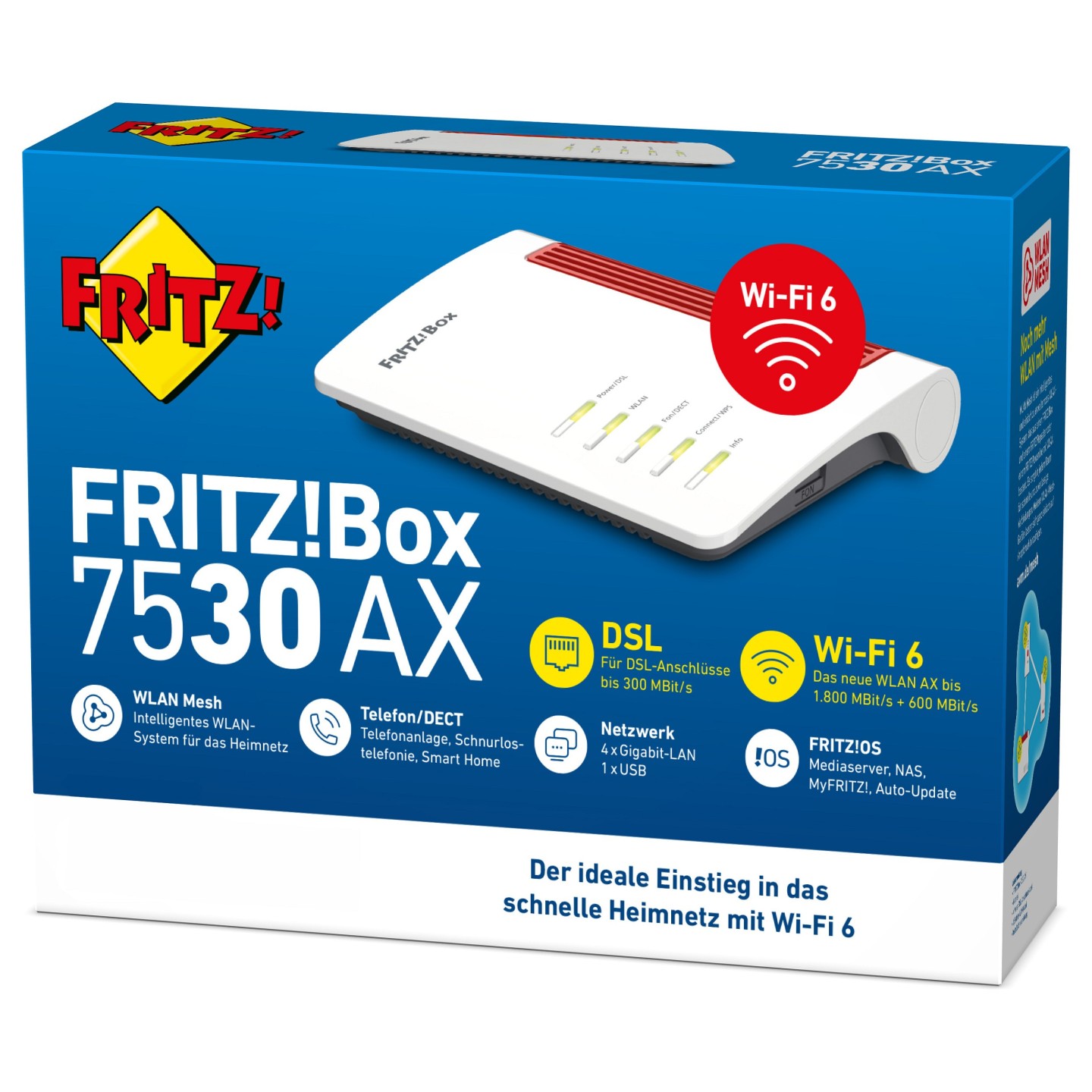 AVM Fritz!Box 7530 AX Wi-Fi 6 VDSL Router – 4x Gigabit LAN | Armenius Store