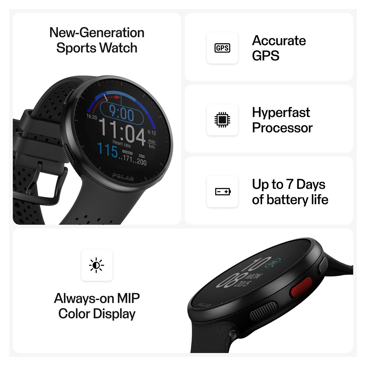 Polar Pacer PRO S L black gray — Buy in Cyprus with Fast Delivery