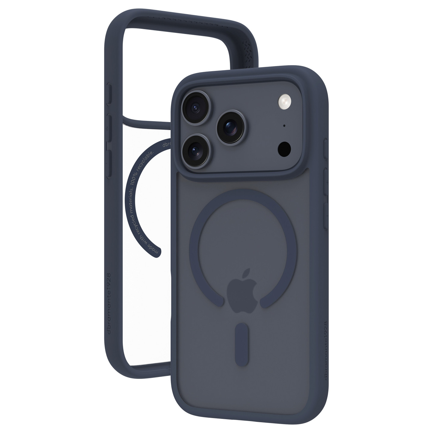 dbramante1928 Grenen - Hintere Abdeckung fr Mobiltelefon - MagSafe-Kompatibilitt - Kunststoff - Blau. durchsichtig