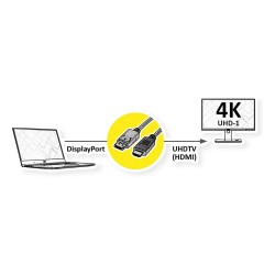 ROLINE DP KABEL DP-UHDTV KABEL.ST ST — Buy in Cyprus with Fast Delivery