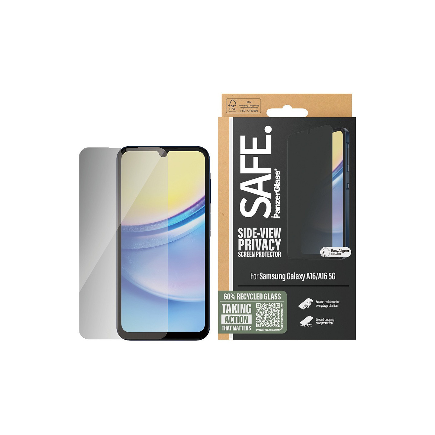 SAFE. by PanzerGlass® Privacy Screen Protector Samsung A16 A16 5G UWF — Buy in Cyprus with Fast Delivery