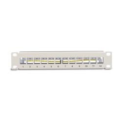 Delock 10? Keystone Patchpanel 12 Port mit Entlastungsschiene 1 HE grau — Buy in Cyprus with Fast Delivery
