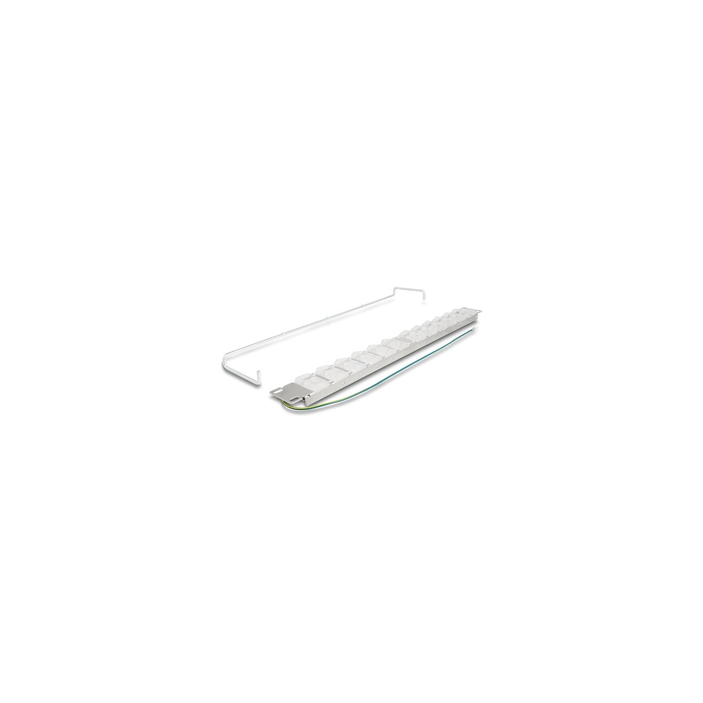 Delock 19? Keystone Patchpanel mit 24 neigbaren Ports und Entlastungsschiene — Buy in Cyprus with Fast Delivery
