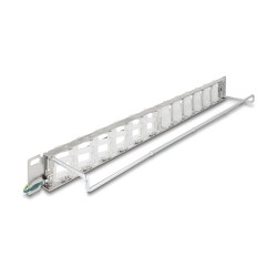 Delock 19? Keystone Patchpanel mit 24 neigbaren Ports und Entlastungsschiene — Buy in Cyprus with Fast Delivery