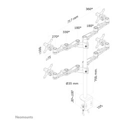 Neomounts Tischhalterung für vier Flachbildschirme bis 27' (69 cm) 6KG FPMA-D935D4 — Buy in Cyprus with Fast Delivery