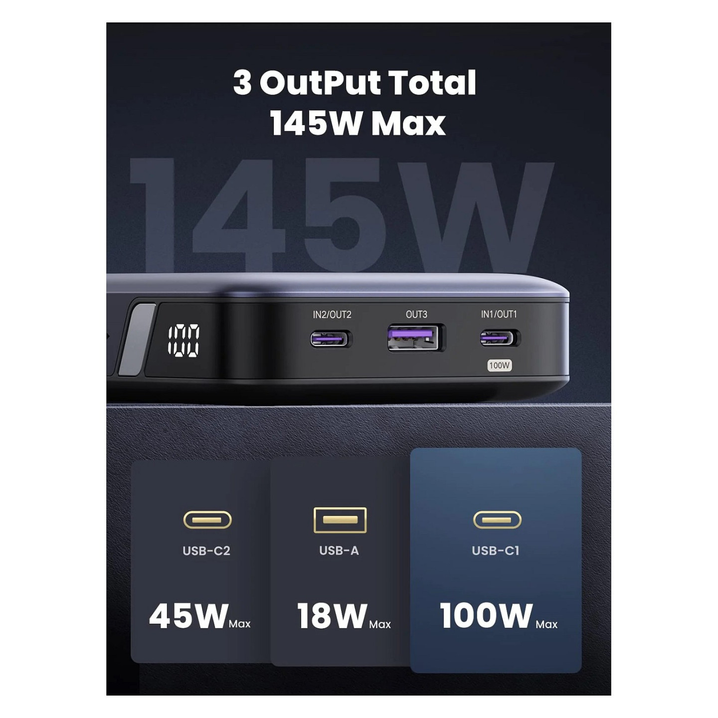 25000 mAh Powerbank 145W Two-way Fast Charging — Buy in Cyprus with Fast Delivery