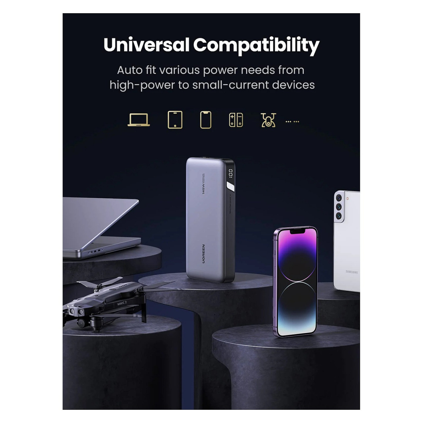 25000 mAh Powerbank 145W Two-way Fast Charging — Buy in Cyprus with Fast Delivery
