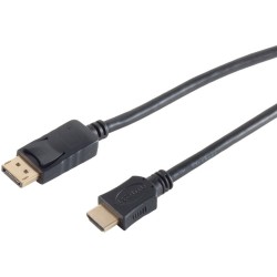 DisplayPort 1.2 to HDMI (ST-ST) 3m Adapterkabel 4K Schwarz — Buy in Cyprus with Fast Delivery