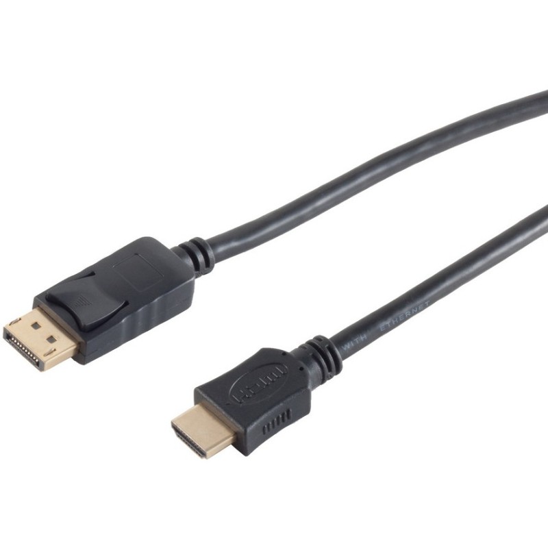 DisplayPort 1.2 to HDMI (ST-ST) 3m Adapterkabel 4K Schwarz — Buy in Cyprus with Fast Delivery