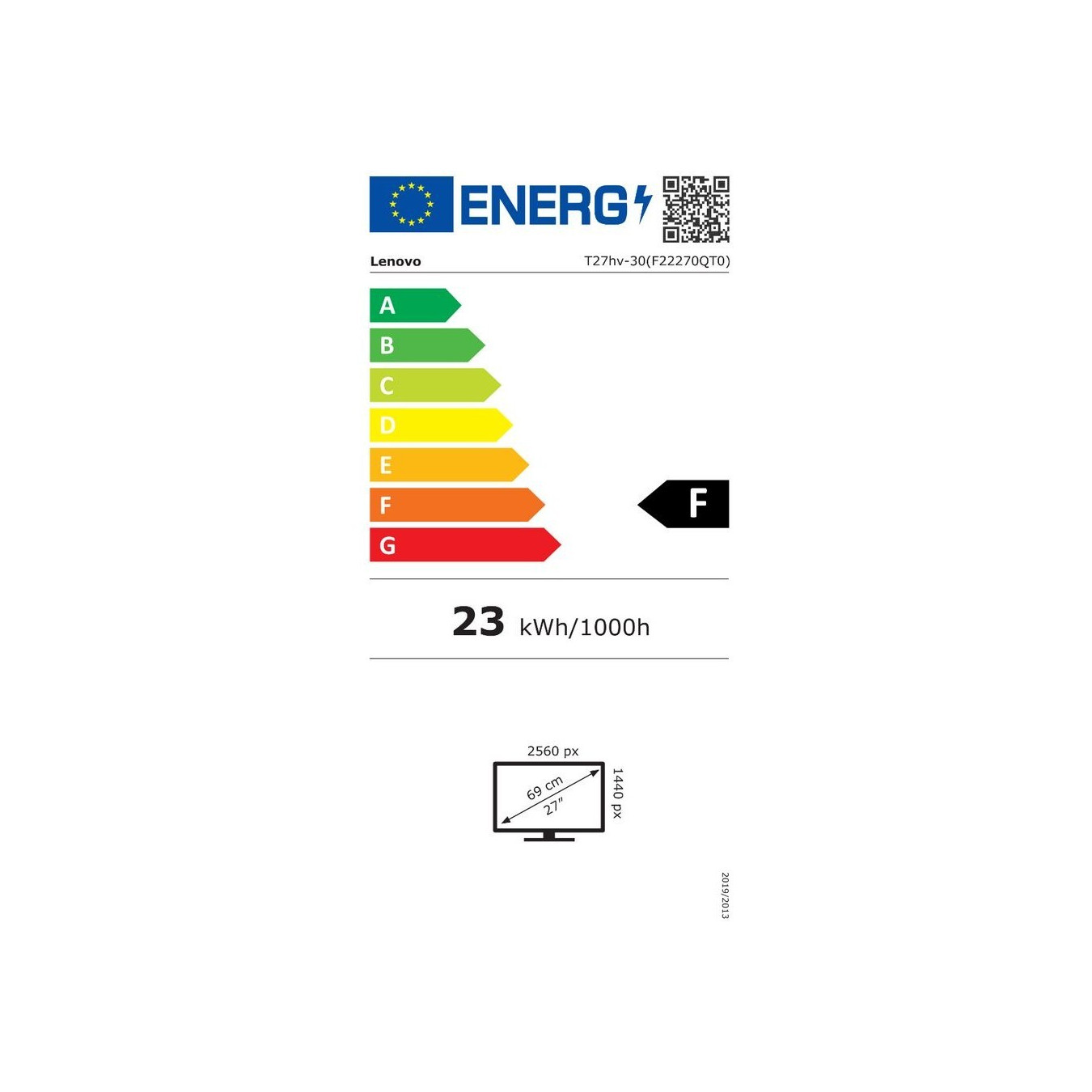 Lenovo ThinkVision T27hv-30 27" QHD IPS Monitor – 75Hz USB-C 90W | Armenius Store