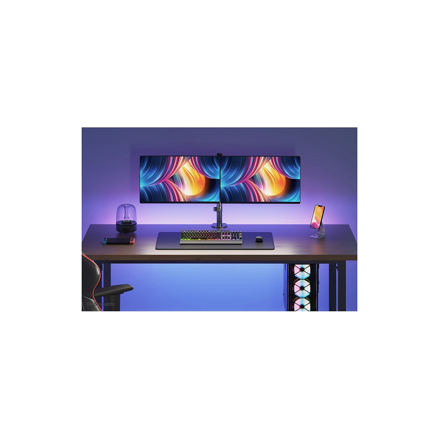 Neomounts FPMA-D550DBLACK Tischhalterung für zwei Flachbildschirme bis 32' - Schwarz — Buy in Cyprus with Fast Delivery