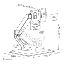 Neomounts Tischhalterung für Flachbildschirme bis 32' (81 cm) 10KG FPMA-D885BLACK — Buy in Cyprus with Fast Delivery