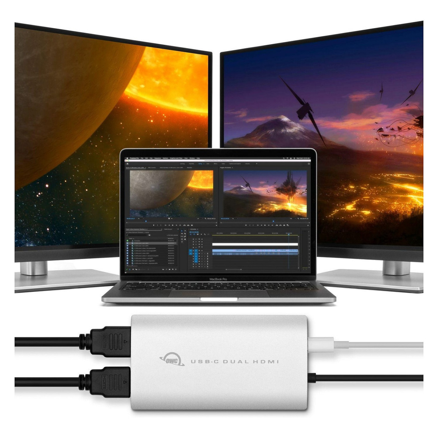 CADPDL2HDMI - 0.26 m - USB Typ-C - 2 x HDMI - Männlich - Weiblich - Gerade — Buy in Cyprus with Fast Delivery