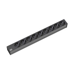 BACHMANN 48.26cm 19Zoll Steckdosenleiste 9fach ohne Schalter schwarz — Buy in Cyprus with Fast Delivery