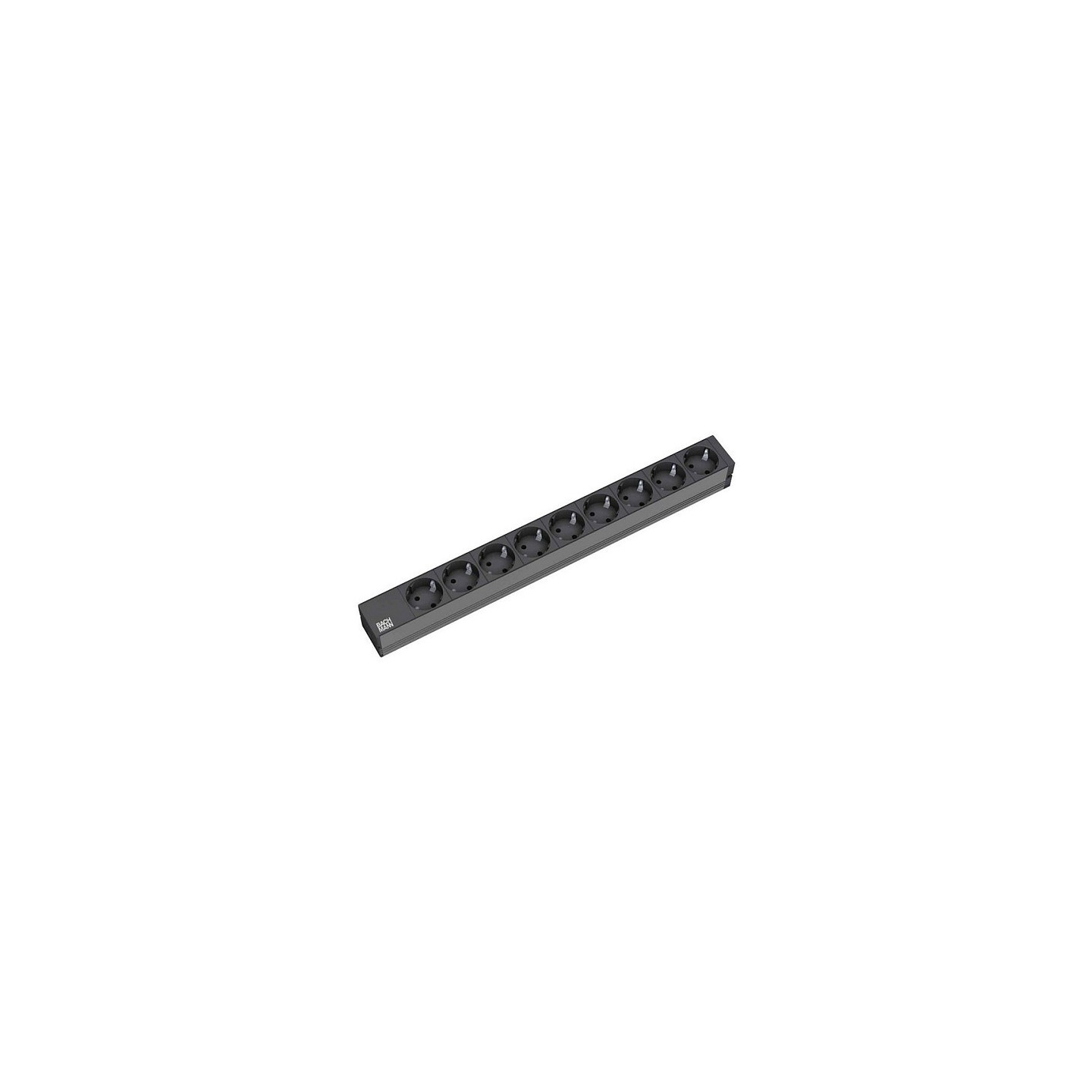 BACHMANN 48.26cm 19Zoll Steckdosenleiste 9fach ohne Schalter schwarz — Buy in Cyprus with Fast Delivery
