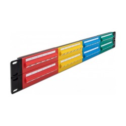Delock 19? Patchpanel 48 Port Cat.5e 2 HE farbig — Buy in Cyprus with Fast Delivery