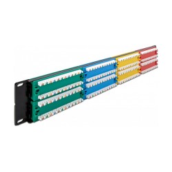 Delock 19? Patchpanel 48 Port Cat.5e 2 HE farbig — Buy in Cyprus with Fast Delivery