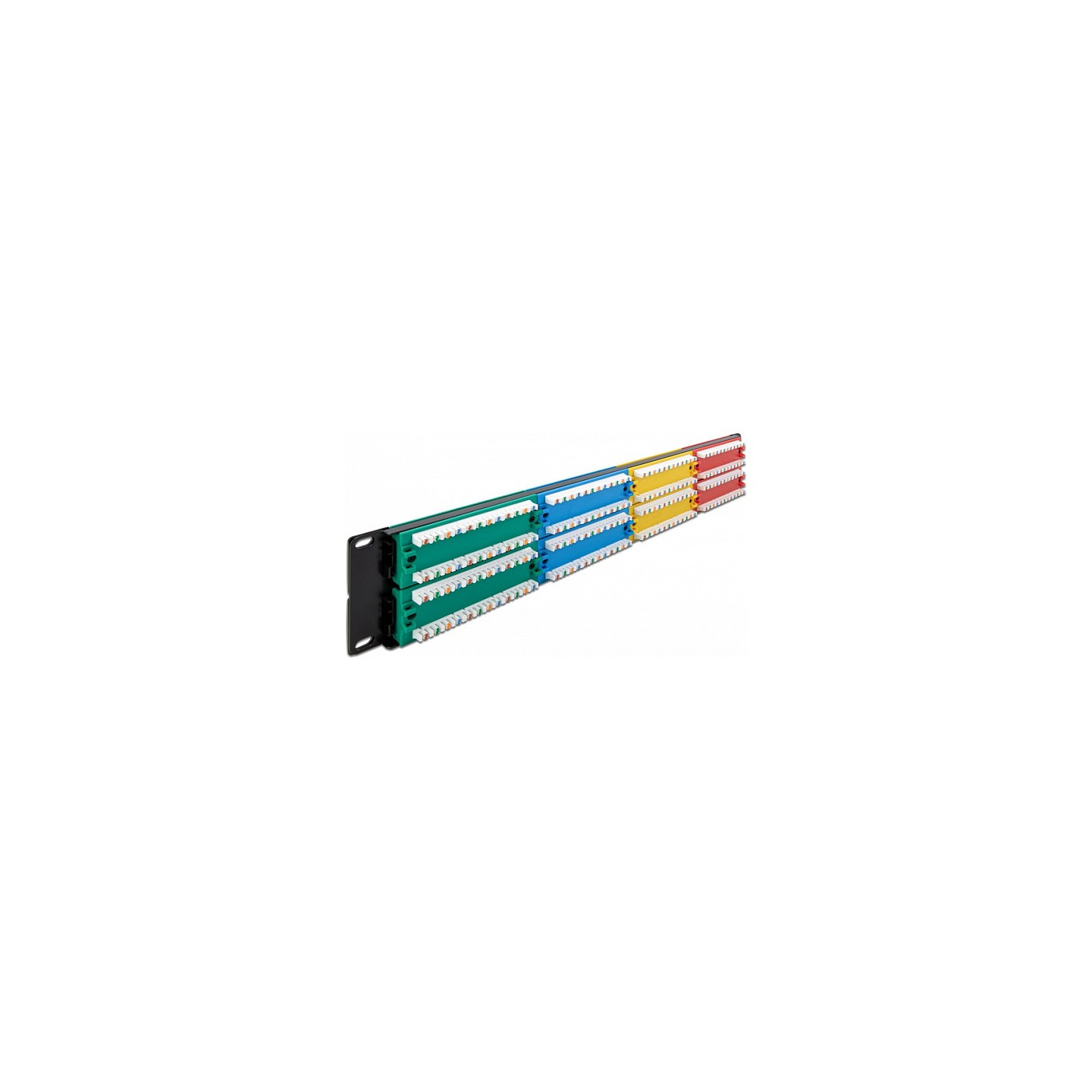 Delock 19? Patchpanel 48 Port Cat.5e 2 HE farbig — Buy in Cyprus with Fast Delivery