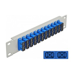 Delock 10? LWL Patchpanel 12 Port SC Duplex blau 1 HE grau — Buy in Cyprus with Fast Delivery
