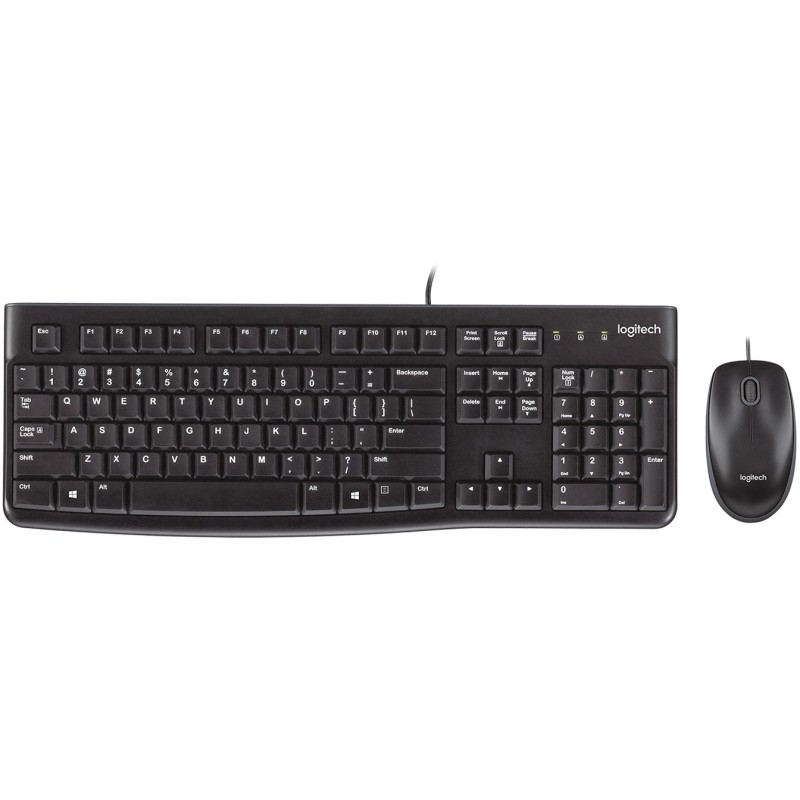 Buy Logitech Desktop MK120 - Wired USB AZERTY Keyboard with Optical Mouse, Black in Cyprus, Nicosia, Limassol, Larnaka, Pafos