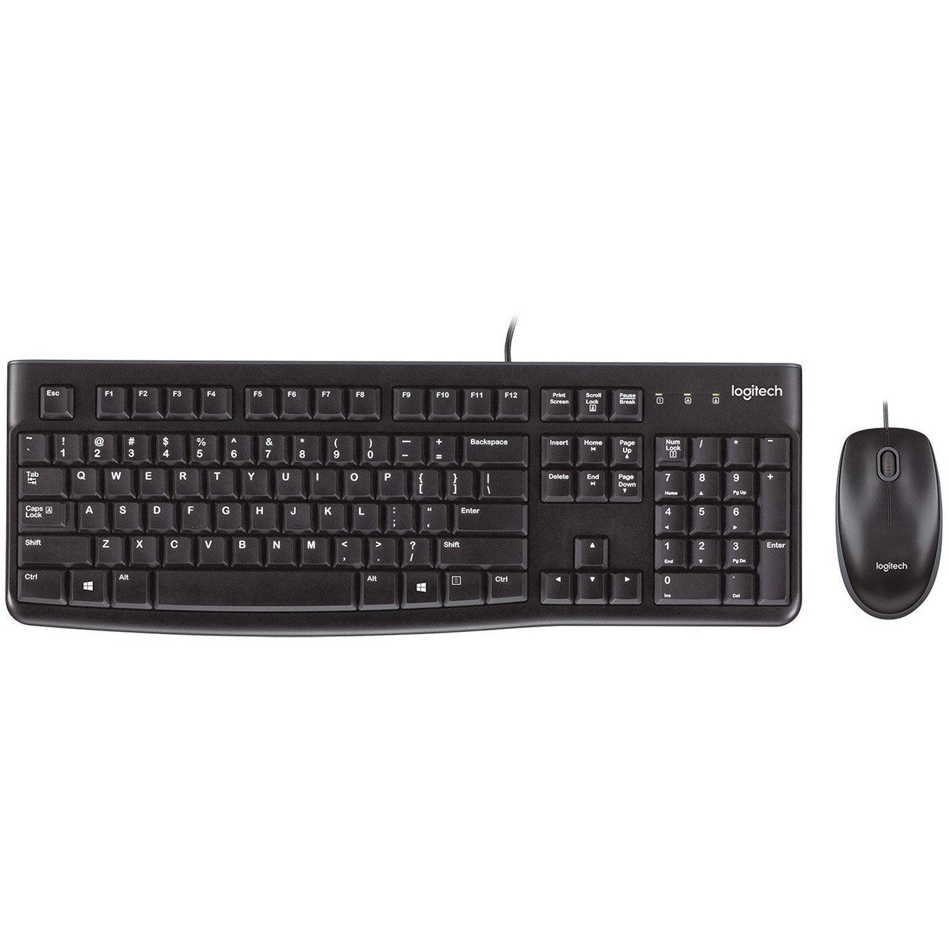 Logitech Desktop MK120 - Wired USB AZERTY Keyboard with Optical Mouse, Black — Buy in Cyprus with Fast Delivery