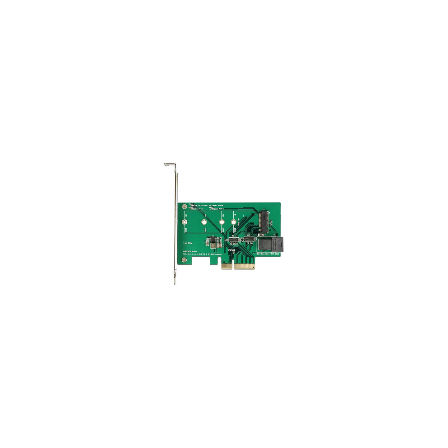 PCI Express x4 Karte to 1 x intern NVMe M.2 PCIe 1 x intern SFF-8643 NVMe - Low Profile Form Faktor