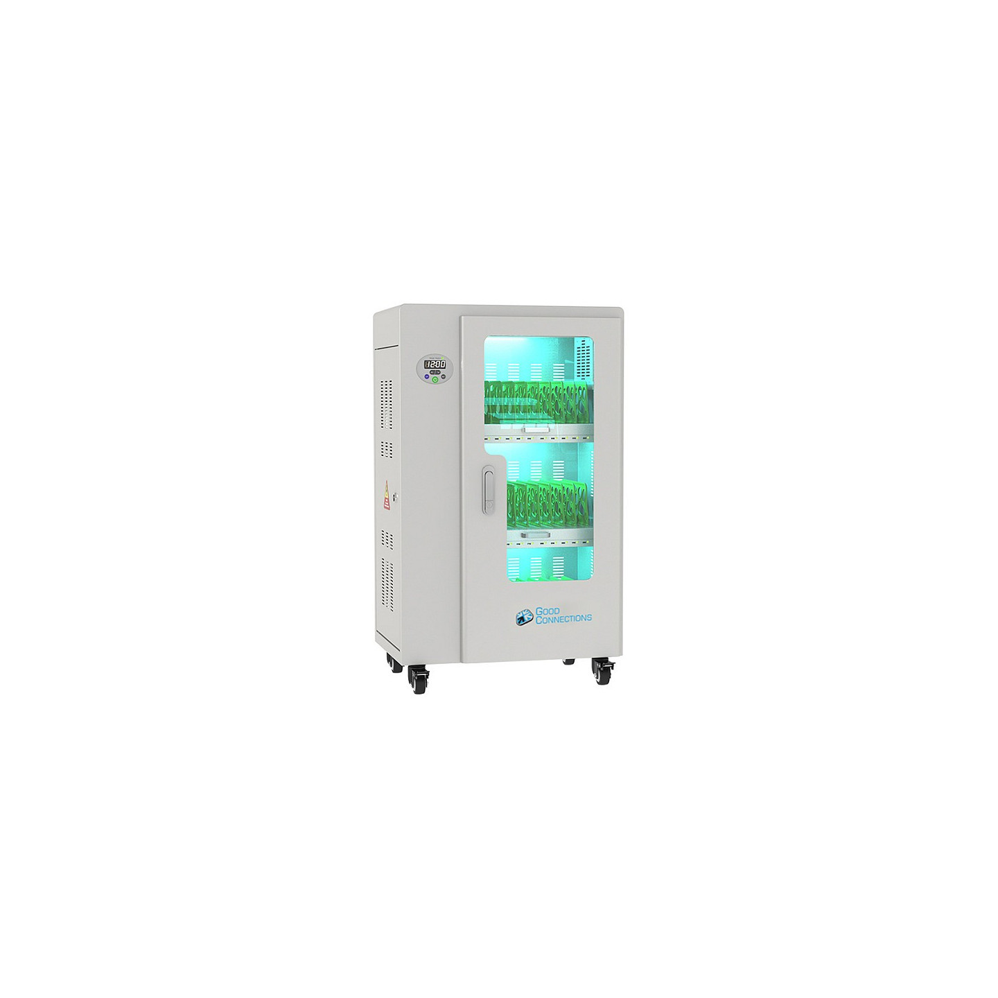 GoodConnections ANTARES PRO T30C Tablet-Ladewagen bis 11' USB-C 30W Port PD3.0 UVC-Desinfektion Grau