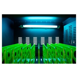 GoodConnections ANTARES PRO T30C Tablet-Ladewagen bis 11' USB-C 30W Port PD3.0 UVC-Desinfektion Grau