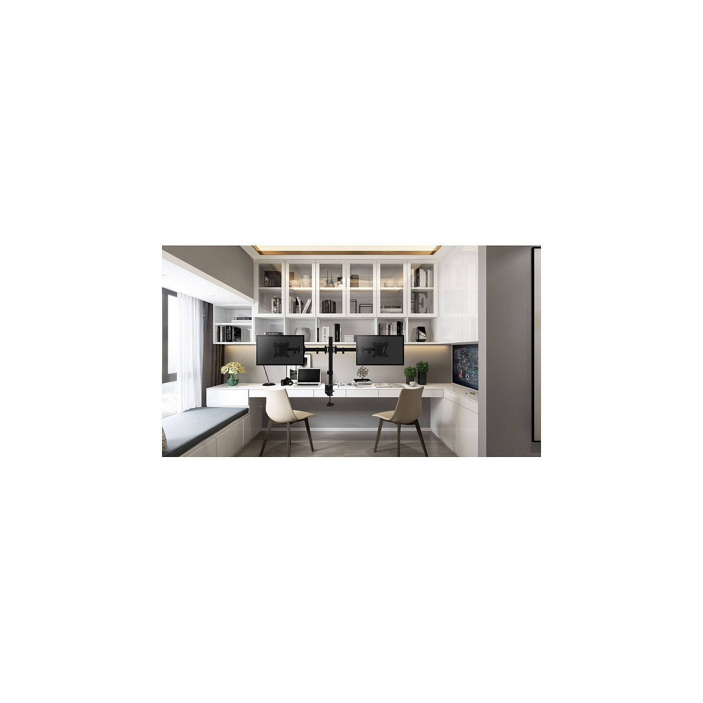 equip Bewegliche Dual Monitor LCD-Tischhalterung 13' bis 27 — Buy in Cyprus with Fast Delivery