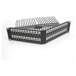 Delock 19? Keystone Patchpanel 48 Port mit Entlastungsschiene 2 HE gewinkelt schwarz — Buy in Cyprus with Fast Delivery