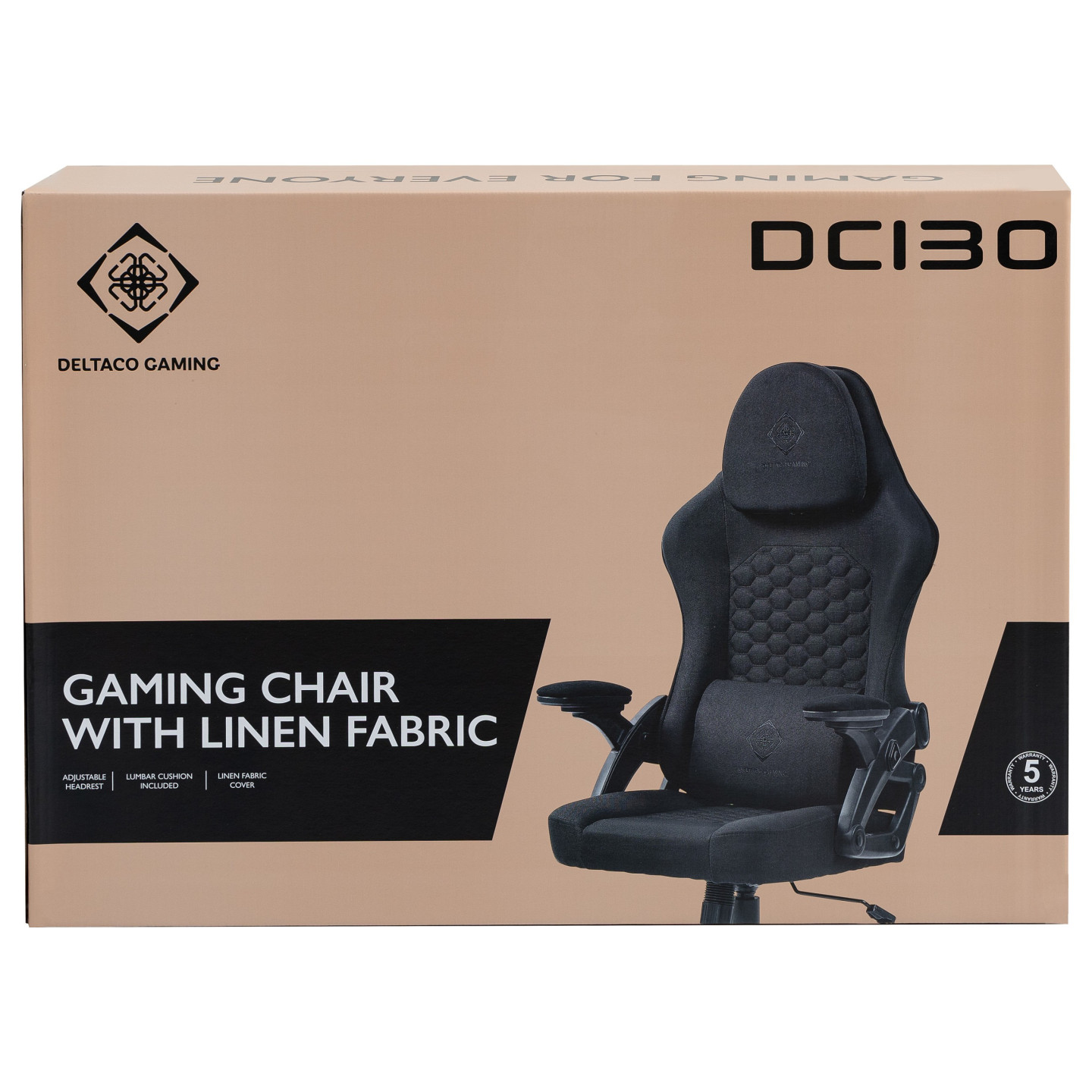 Deltaco DC130 Gamingstuhl Soft Woven Mesh. schwarz — Buy in Cyprus with Fast Delivery