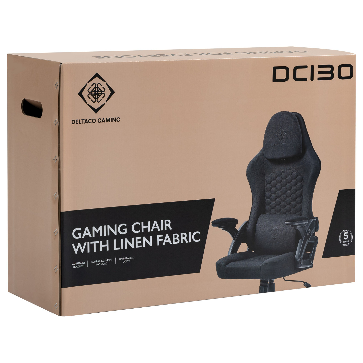 Deltaco DC130 Gamingstuhl Soft Woven Mesh. schwarz — Buy in Cyprus with Fast Delivery